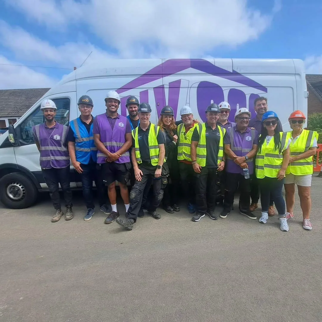 F.G. Welch team taking part in the DIY SOS build in Preston